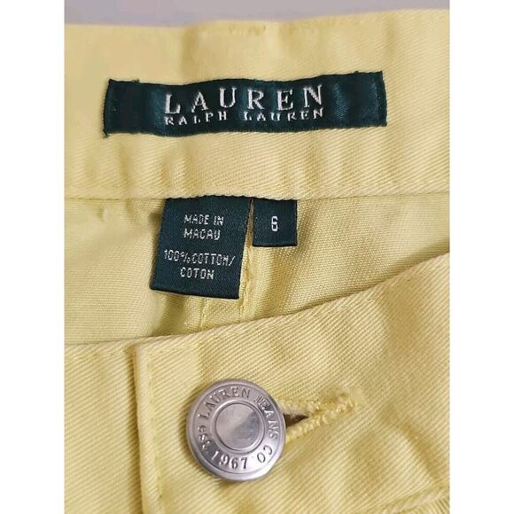 Lauren Ralph Lauren Jeans Co. ~Woman Size 6~ Yellow 5 Pocket Capri Denim Jeans. - Picture 7 of 9